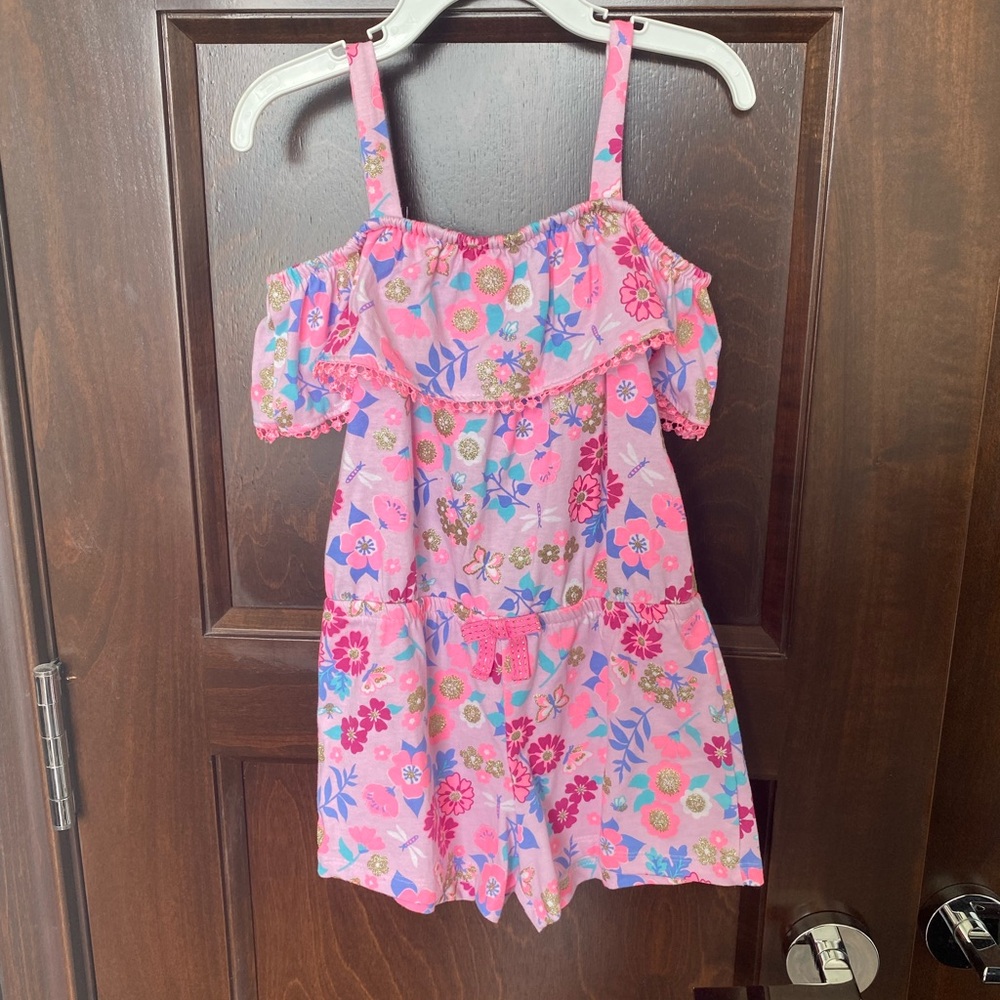 Floral Pink Kids Romper